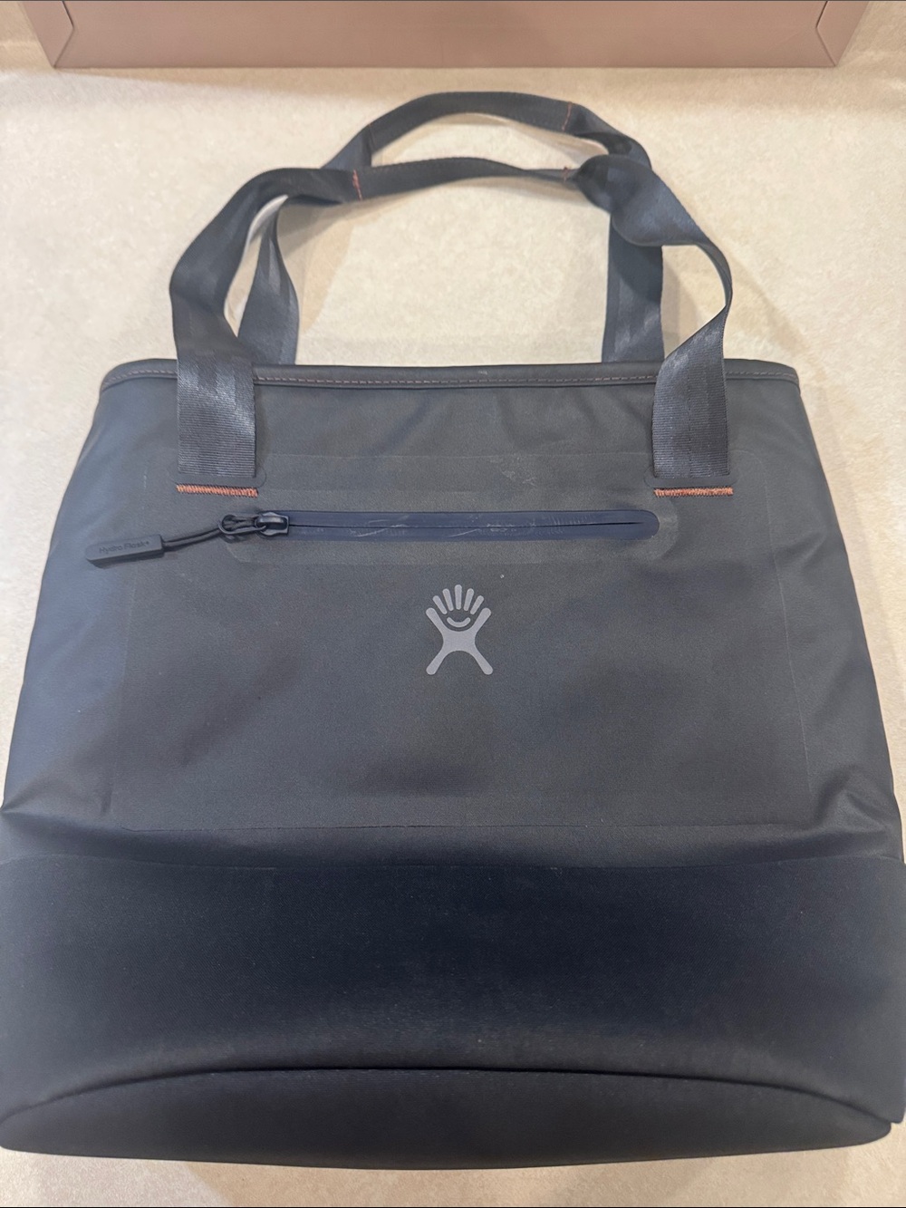 Hydro Flask Black Tote with Front Zipper Pocket and Dual Straps